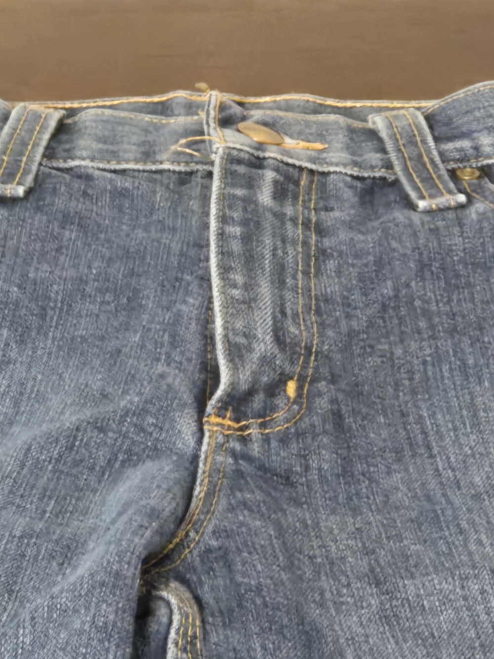 Carhartt Men's Straight Jeans in Faded Blue with Contrast Stitching